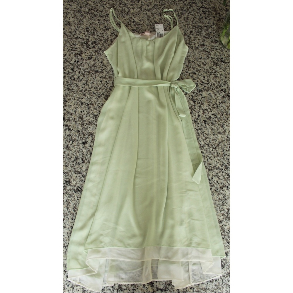 NWT Mint Green Sheer High-Low Dress